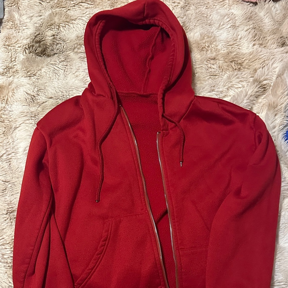 SHEIN Red Hooded Jacket